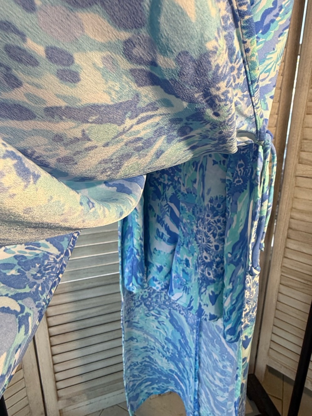 Lilly Pulitzer Laken Romper Midi Dress 4 Blue Haven Hey Hey Soleil Tropical - Picture 6 of 10
